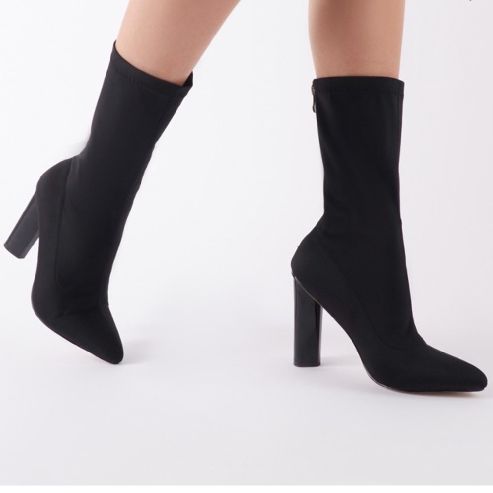 Black sock boots